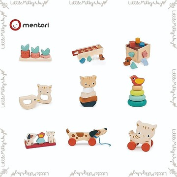 【LMW親子選品】🌿美國Mentari 歡樂小鳥疊疊樹 形狀配對小寶盒 感統益智拼圖 可愛蟲蟲彈跳組 數字認知手機🌿