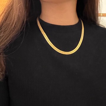 •Duchess•  Napier金色金屬基本款扁練項鍊