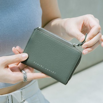 【新年禮物推薦】Roxie鑰匙皮革零錢包 - 森林綠 可加購印名