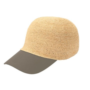 Osti 拉菲亞草便帽 男女通用 59cm 卡其色 [UK-H161-KH-L]