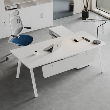 簡易新款老板辦公桌簡約現代經理辦公桌椅組合單人桌面大班臺