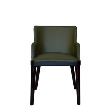 現貨 / 9146-1 墨綠皮革餐椅