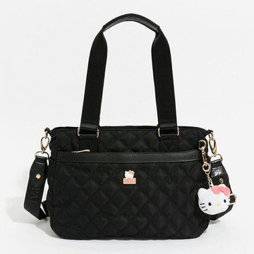 Hello Kitty - Arnold Palmer - 托特包附長背帶 Pink Waffle系列 - 黑色