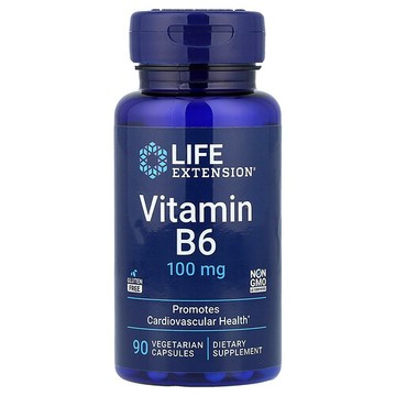 Life Extension, 維生素 B6，250 毫克，100 粒素食膠囊