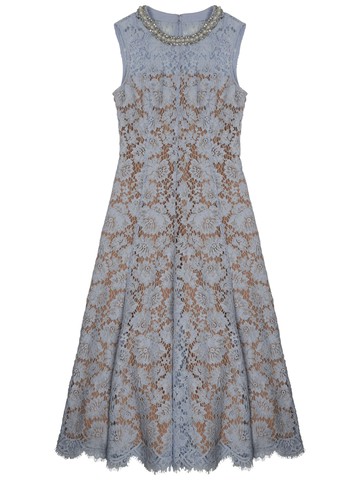 self-portrait lace midi dress