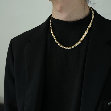 ☆LimeLight☆ 小香風 金項鍊 氣質 韓風 復古 百搭 項鍊 飾品 鈦鋼 男生項鍊 女生項鍊 ACC-K5007