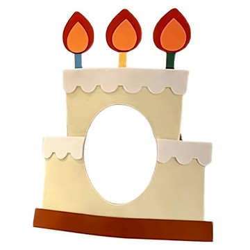 EUMES 生日派對相框面具  1個  蛋糕