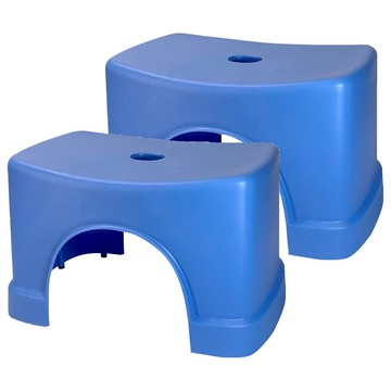 JEAN YEEN 展瑩 大Q椅 塑膠椅凳 藍色 2個  370 x 225 x 220mm