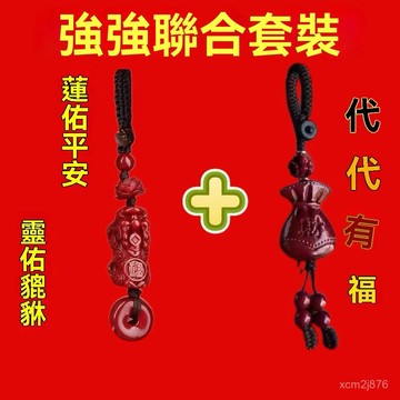 🙏🏻紫南宮過爐 開光🔥【師傅推薦】新款正品蓮花貔貅鑰匙扣掛件福袋吊墜汽車掛飾禮物 X4TP