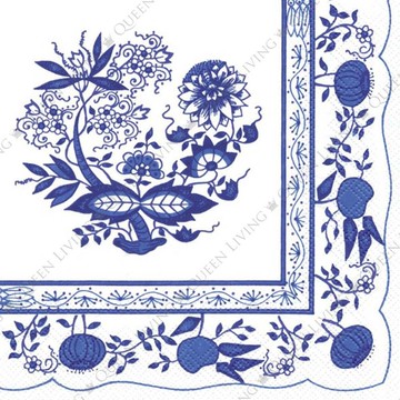 德國 IHR-33*33cm餐巾紙-藍紋花