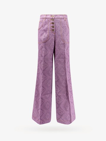 Stretch cotton trosuer with paisley motif - ETRO - gender_Woman