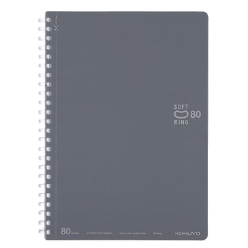KOKUYO 國譽 軟線圈點線筆記本 A5 80頁  1本  灰色