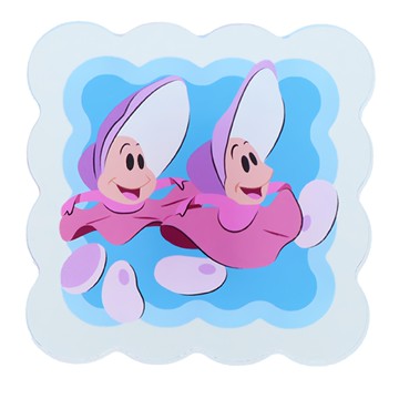 sun-star 造型壓克力夾子 牡蠣寶寶 辦公室小物 桌面收納  牡蠣寶寶 藍色  55 x 55 x 15cm  1個