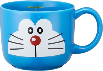 Doraemon face mug 250ml blue