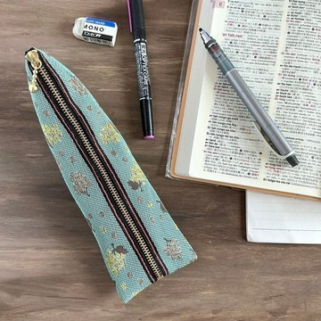 【金葡萄】畳緣 四面體筆袋 灰綠 水果 秋季 時尚