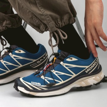SALOMON XT-6 藍色 網眼 抽繩 舒適百搭 防滑耐磨 運動鞋 477393