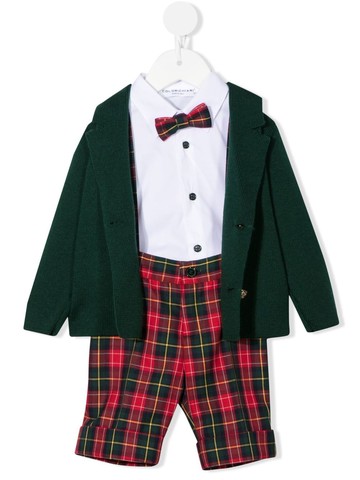 Colorichiari - three-piece trousers set - kids - Virgin Wool/Spandex/Elastane/Cotton - 9 mth - Green