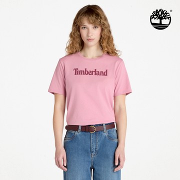 女款桃粉色休閒短袖T恤|A6AZPEYV