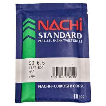 Nachi 標準鑽頭 不二越 6.5mm SD 溝長73mm 全長105mm 10支  1包