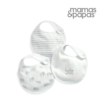 Mamas&Papas 象拔拔打招呼-圍兜兜3件組