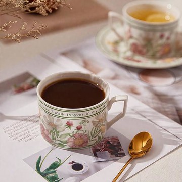 陶瓷杯 高顏值北歐風 牛奶杯 咖啡杯 熱飲冷飲 帶手柄 辦公室家用