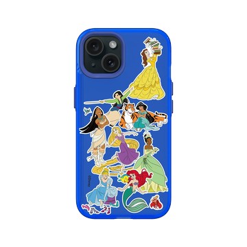 iPhone 15 Clear 激光藍 - 迪士尼-公主系列 Disney Princess - 貼紙系列-迪士尼公主