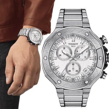 TISSOT 天梭 官方授權 T-RACE 摩托車運動三眼計時手錶 新年開運 送禮推薦-45mm T1414171103100