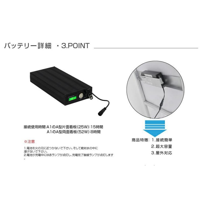 送料無料】激安 LEDパネルグリップ式 A型看板 A1サイズ 両面 ブラック