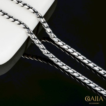 S925。高質感麻紋銀鍊。2.5mm | CSL004LU