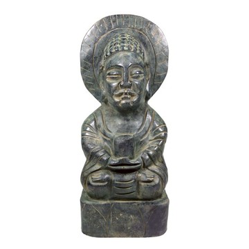 《博古珍藏》隕石佛擺件．高61公分．44公斤．紅山文化文物．工中工痕．收藏多年．感恩特賣會．超值回饋