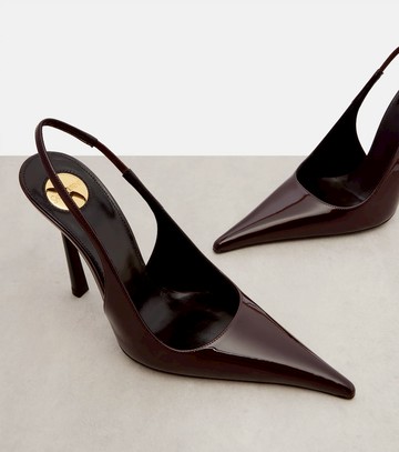 Saint Laurent Vendome 110 patent leather slingback pumps