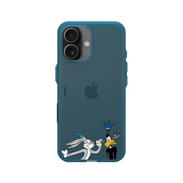 iPhone 17 Clear (相機按鈕) 夜幕藍 - 樂一通 Looney Tunes - 歡鬧時光