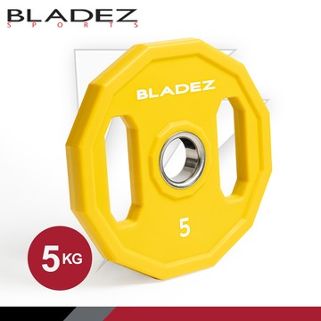 【BLADEZ】OP5-CPU彩色多邊形包膠槓片-5KG (二入組)