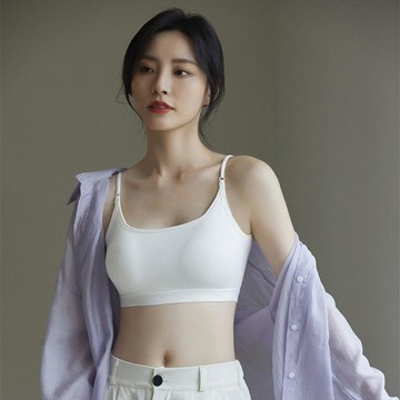 無袖背心 帶胸墊 涼感背心 小吊帶背心女帶胸墊一體固定杯內搭外穿性感美背文胸打底抹胸內衣W vt