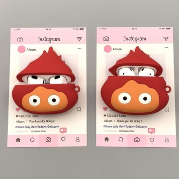 【台灣發貨 特價處理】ins火苗卡西法適用AirPods1/2代蘋果pro2無線藍牙耳機套3代軟殼盒