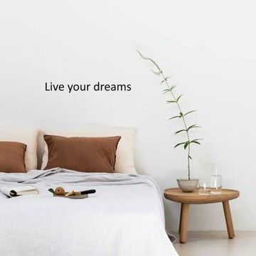 【MR.ZAKKA】創意萬用裝飾貼紙-標示系列 Live your dreams 居家布置 DIY可移式壁貼 無痕壁貼 牆貼