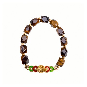 金運豐收貔貅黃虎眼手鍊 (招正財/事業運/保平安)