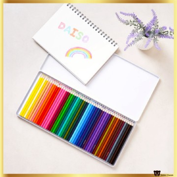 大創 Daiso 韓國 50 色彩色鉛筆套裝帶錫盒