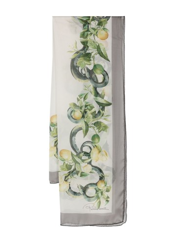 Roberto Cavalli - mix-print silk scarf - women - Silk - One Size - Neutrals