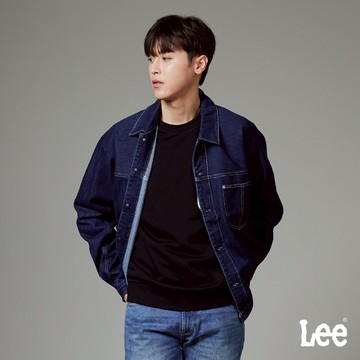 Lee 寬鬆牛仔外套 男 深藍洗水 LB414004898