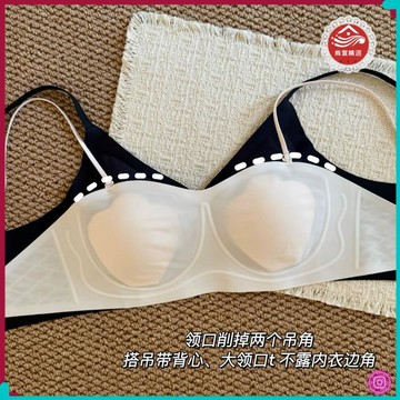 🏵️秋季上新🏵️超薄冰絲低領隱形無痕內衣女大胸顯小收副乳防下垂夏季透氣文胸罩