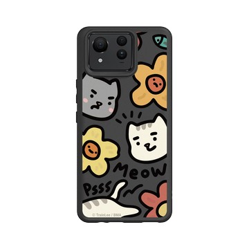 Zenfone 11 Ultra SolidSuit 黑 - 小貓貓們 Little Cattos - Meow&Flowers