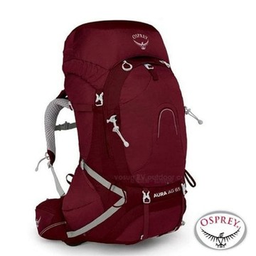 OSPREY 女新款 Aura AG 65 專業網架輕量登山背包S_輻射紅 R