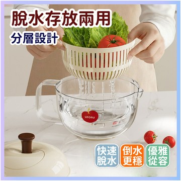 蘋果雙層瀝水籃 創意沙拉加厚 家用廚房多功能 洗菜籃 洗菜盆 瀝水碗 果蔬清洗 果蔬濾水神器 翻轉瀝水 瀝水籃 雙層設計