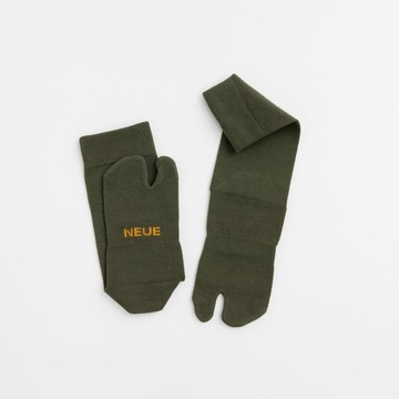 Tabi socks匹馬棉兩趾襪素色系列-橄墨綠