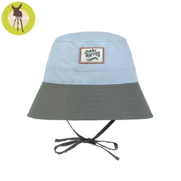 德國LASSIG-嬰幼兒抗UV海灘遮陽漁夫帽-晴空藍