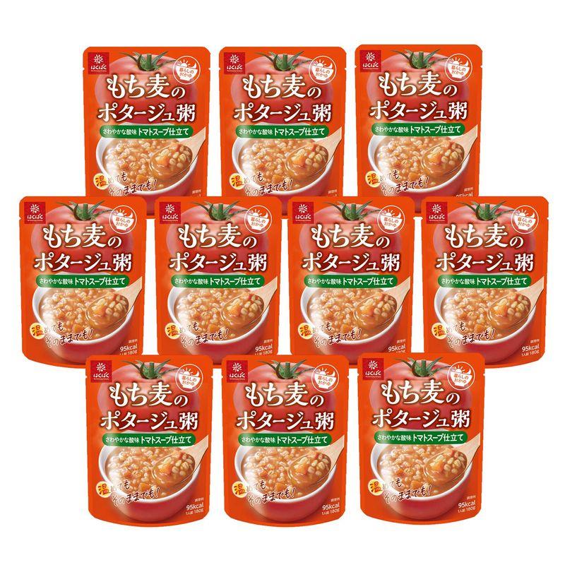 LINEショッピング　さわやかな酸味トマトスープ仕立て　もち麦のポタージュ粥　はくばく　180g