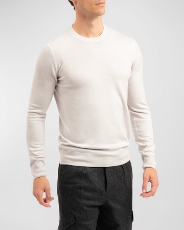 Men's Garment-Dyed Wool Sweater