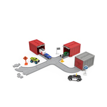 Battat 口袋貨櫃拼圖(系列三)_Driven系列 玩具 模型 小朋友 車