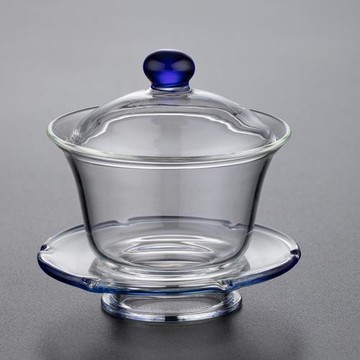 世器加厚耐熱透明玻璃蓋碗家用功夫茶具小號過濾三才泡茶碗泡茶器